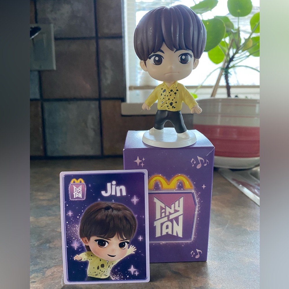 McDonald’s Tiny Tan BTS - Jin Collectible Figurine with Card and Box